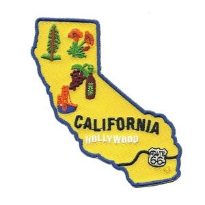 California State Patch Iron On CA Map Landmarks